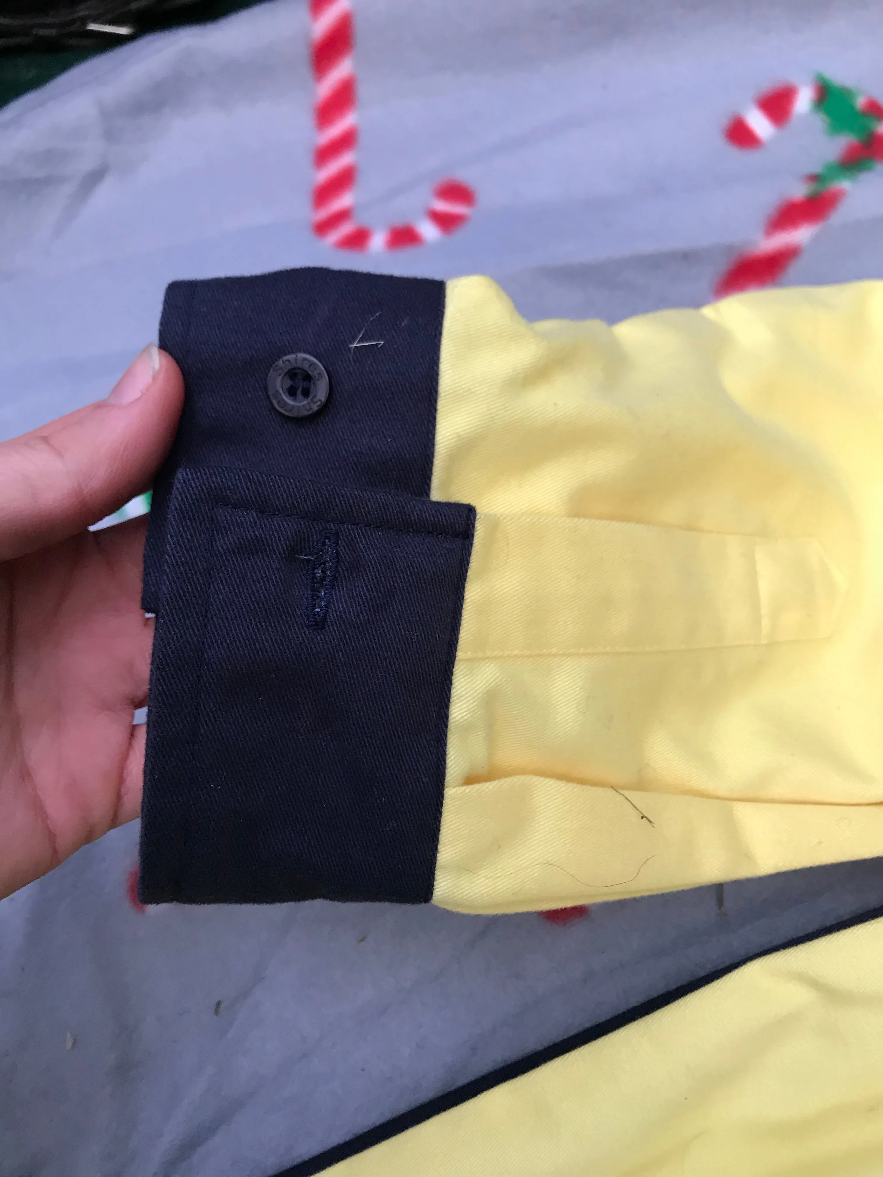 Size 10 Shires  thermal country shirt yellow and navy FREE POSTAGE