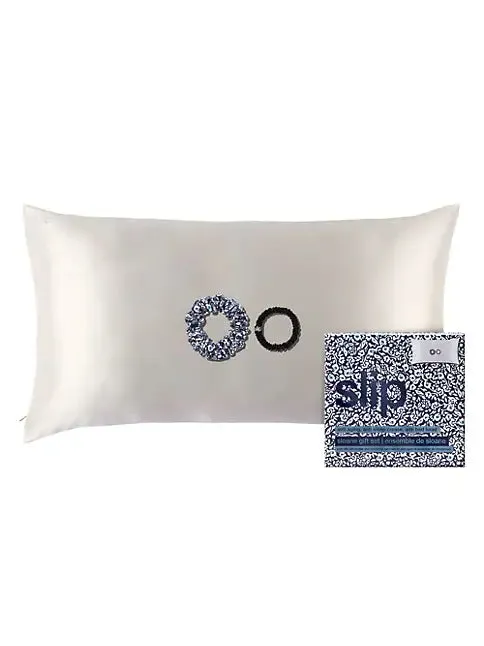 Sloane Silk King Pillowcase & Scrunchie Gift Set