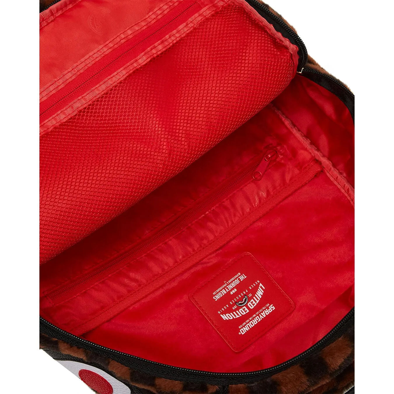Sprayground Fur Sharks In Paris Backpack - Brown