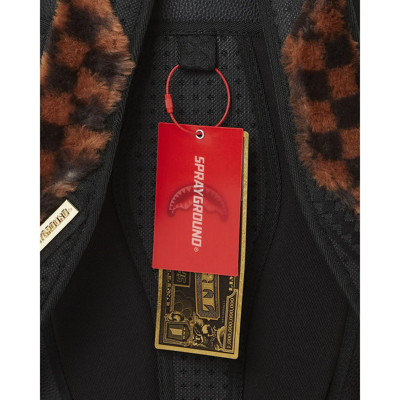 Sprayground Fur Sharks In Paris Backpack - Brown