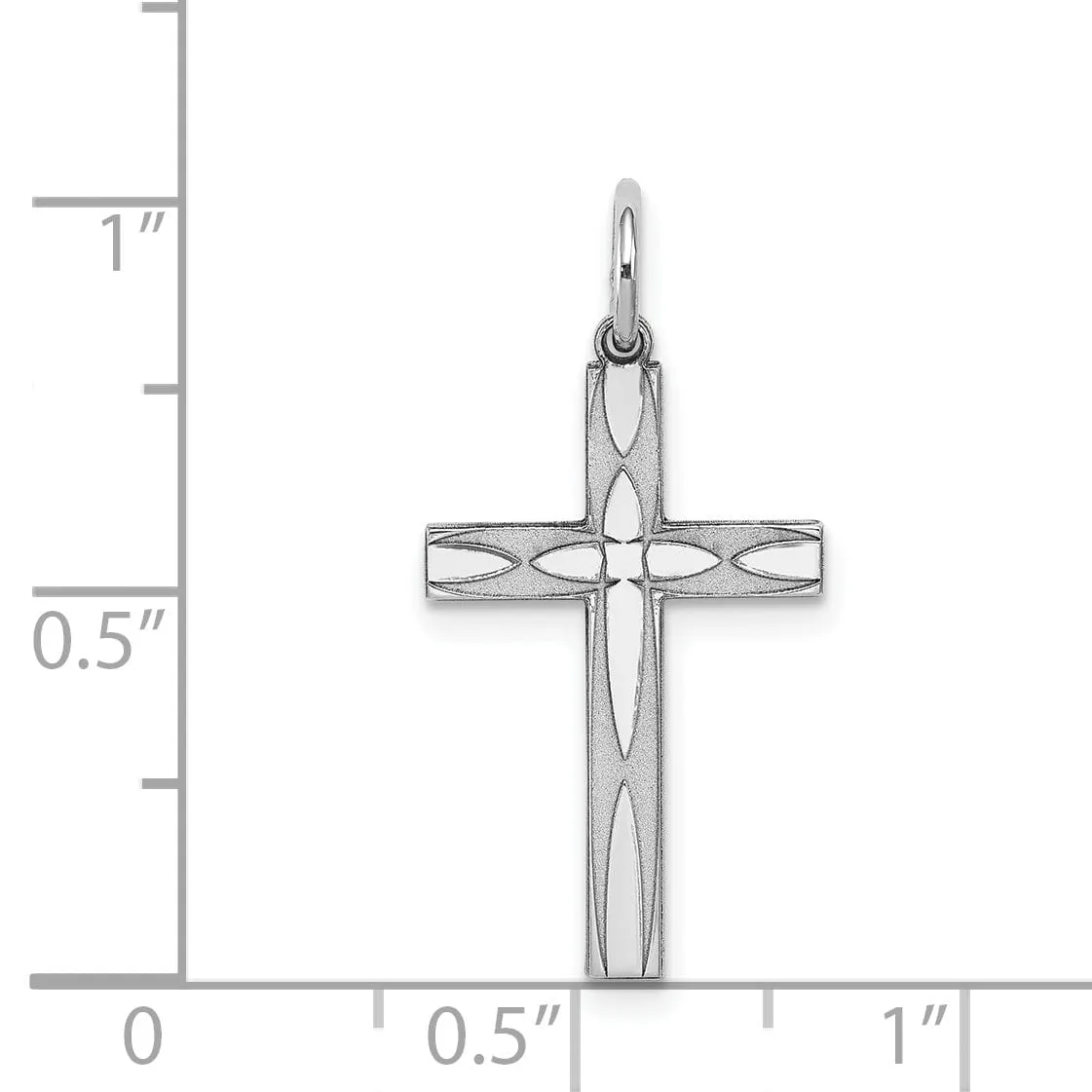 Sterling Silver Laser Designed Cross Pendant