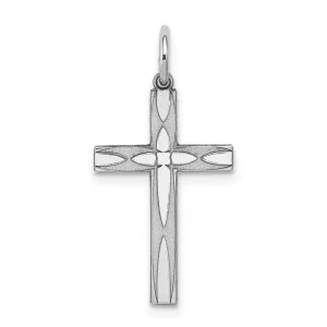 Sterling Silver Laser Designed Cross Pendant