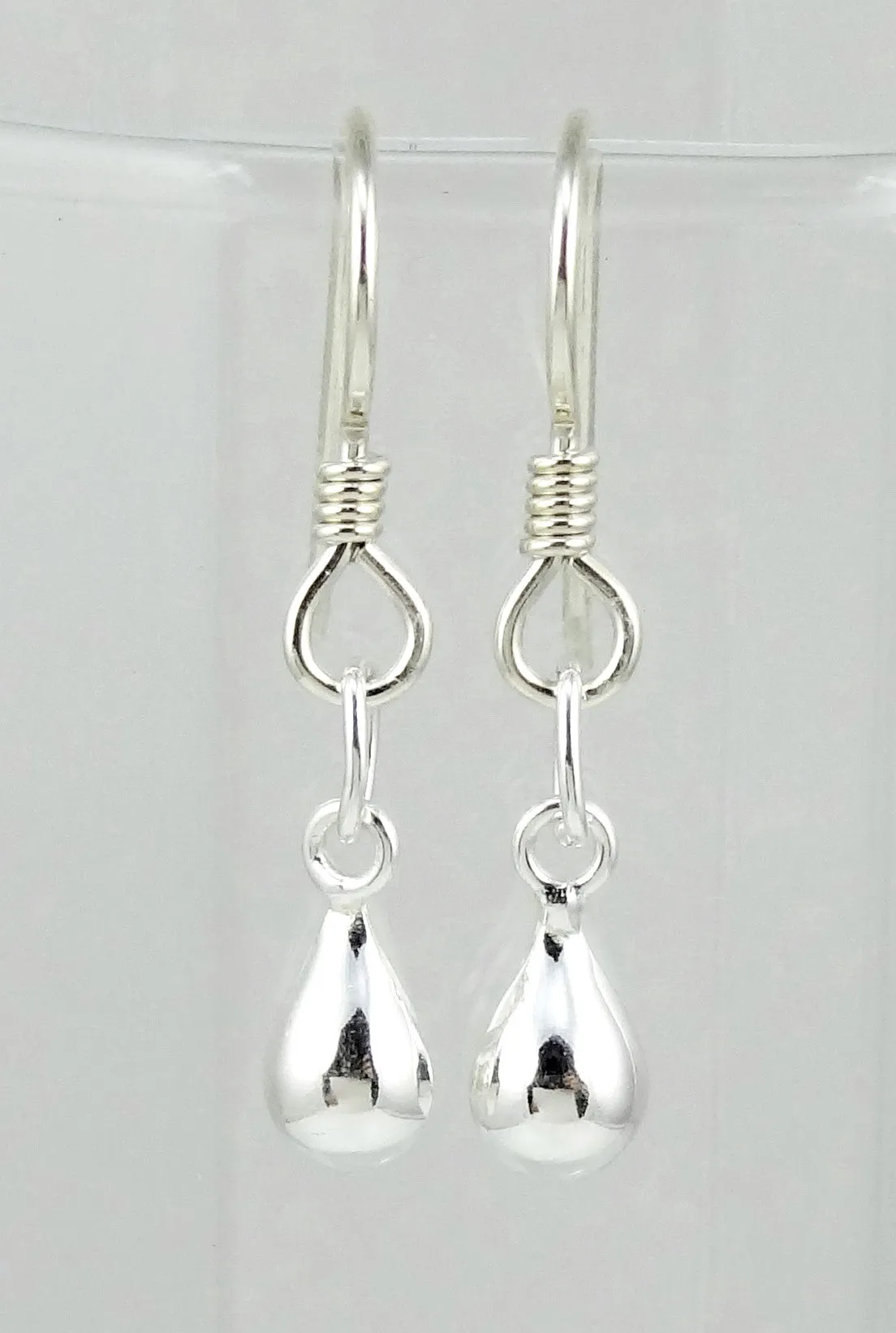Sterling Silver Simple Teardrop Earrings