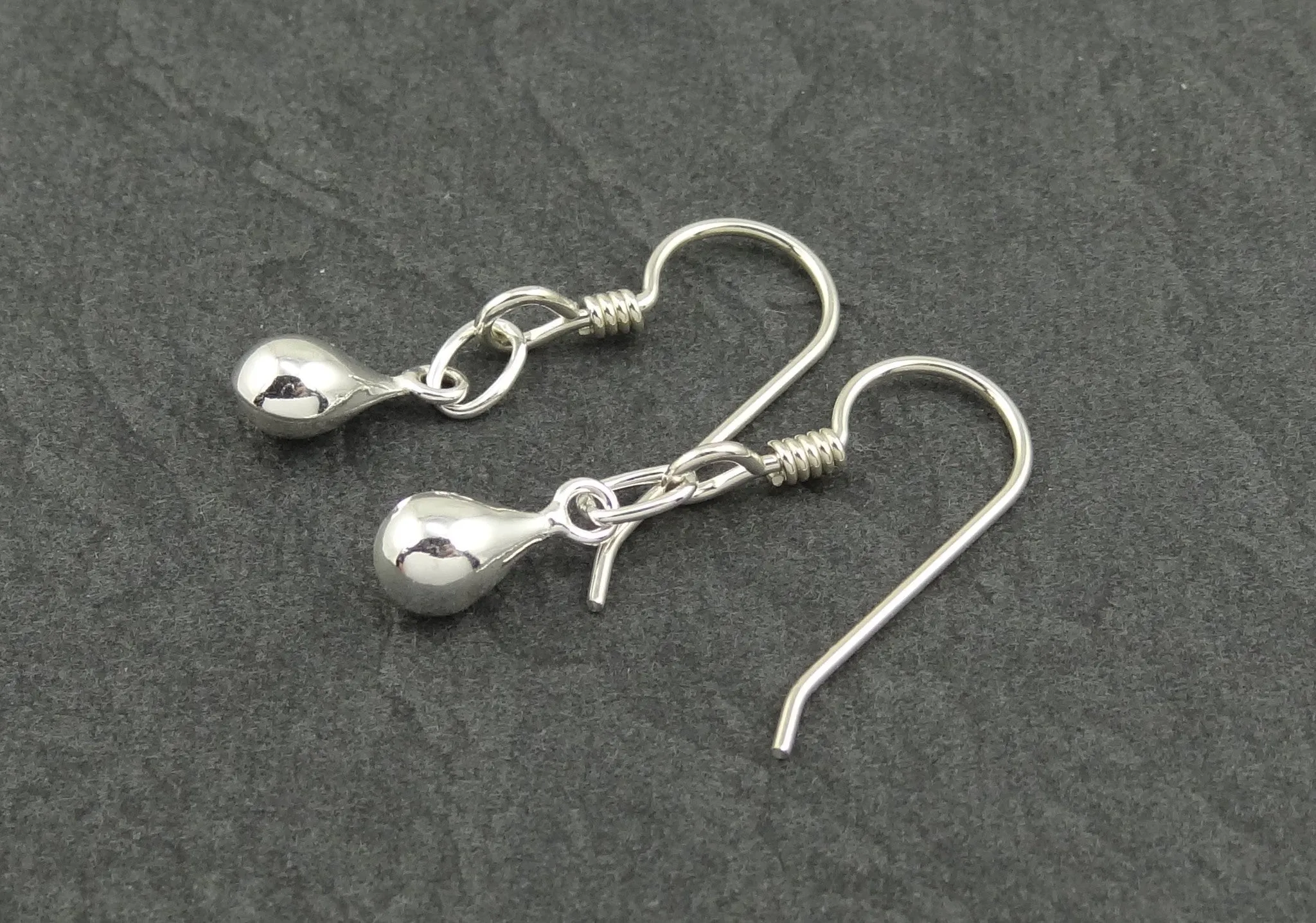 Sterling Silver Simple Teardrop Earrings