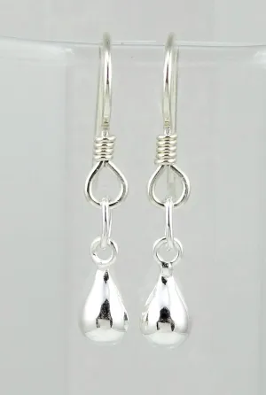 Sterling Silver Simple Teardrop Earrings