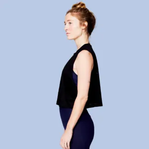 The Exercise Crop Top - Midnight Black