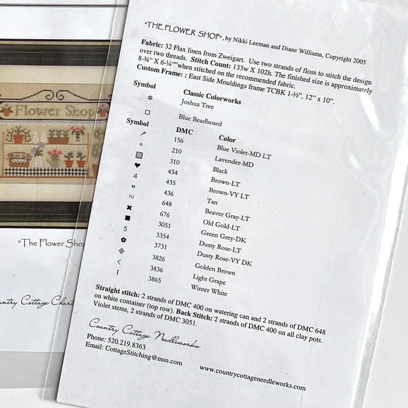 The Flower Shop Cross Stitch Pattern