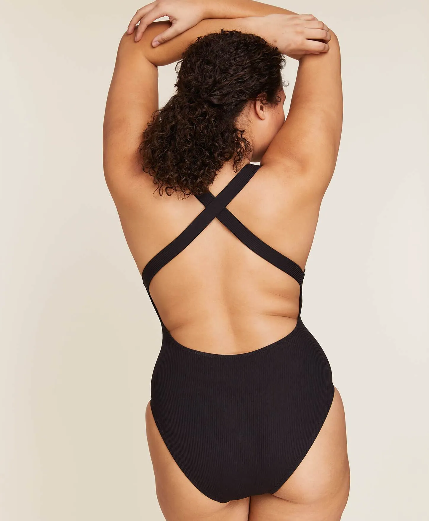 The Tulum One Piece - Ribbed - Black - Classic