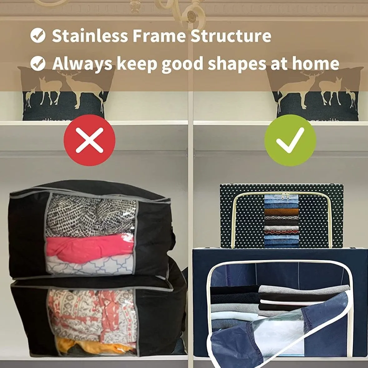 TIDYBOX Oxford Cloth Steel Frame Storage Box