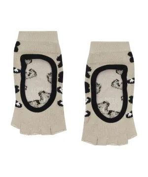 Toeless Non Slip Grip Socks - Cheetah Nude