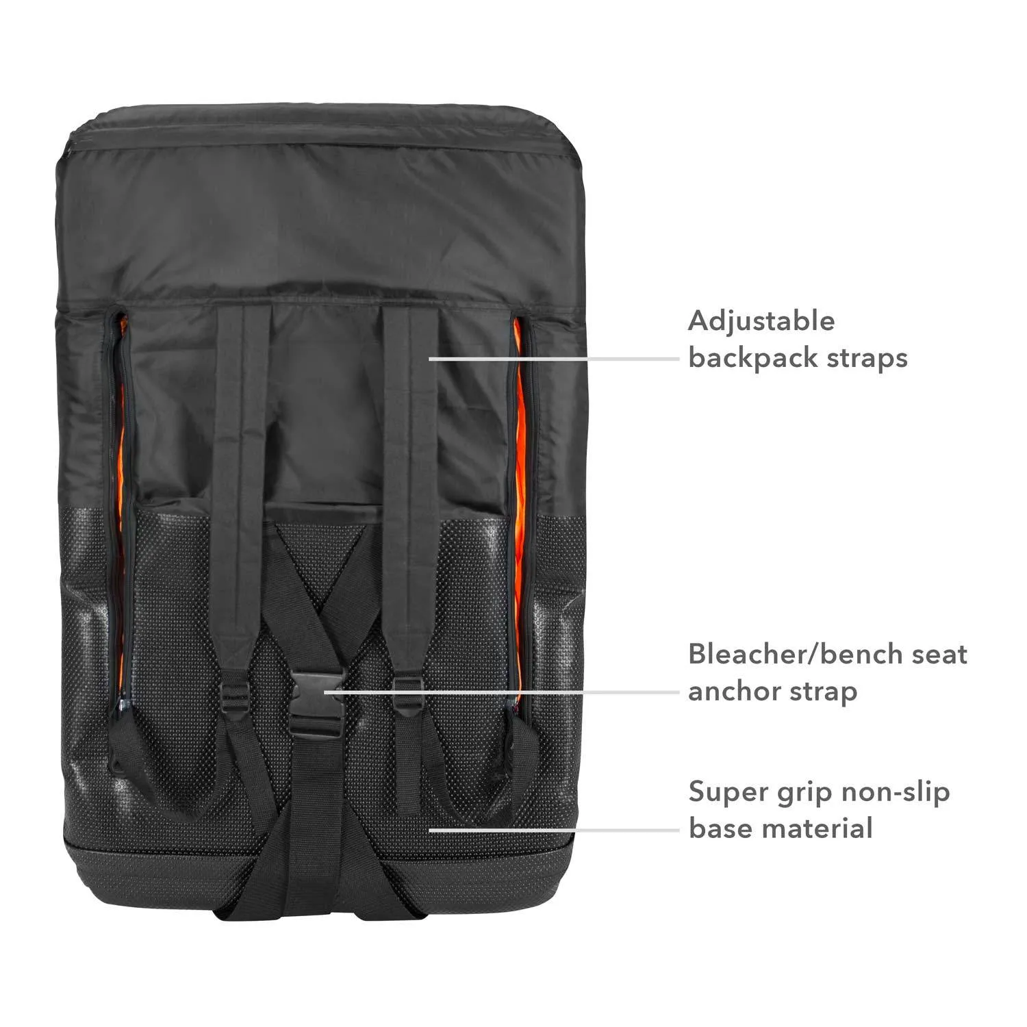 Two-Pack Folding Stadium Seats, Reclining Bleacher Chairs