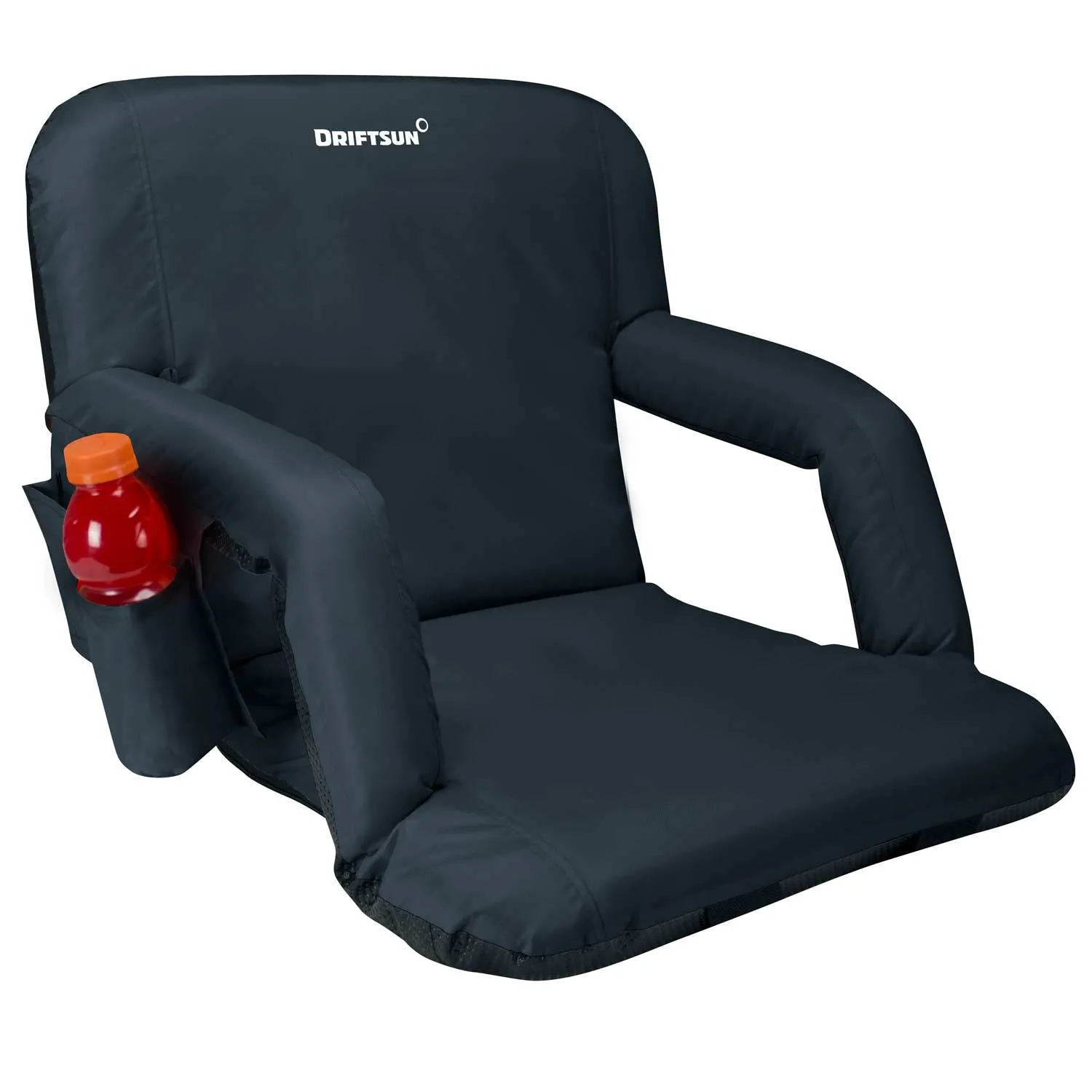 Two-Pack Folding Stadium Seats, Reclining Bleacher Chairs
