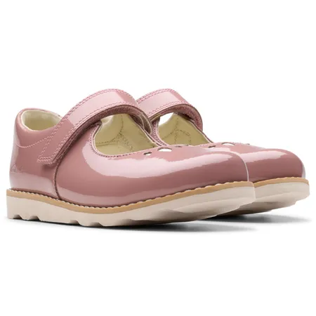 UK 8 Dusty Pink Crown Jane Patent Shoes
