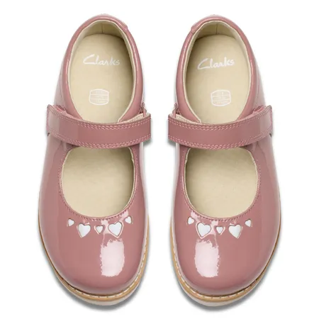 UK 8 Dusty Pink Crown Jane Patent Shoes