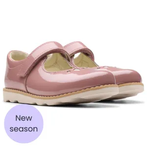 UK 8 Dusty Pink Crown Jane Patent Shoes