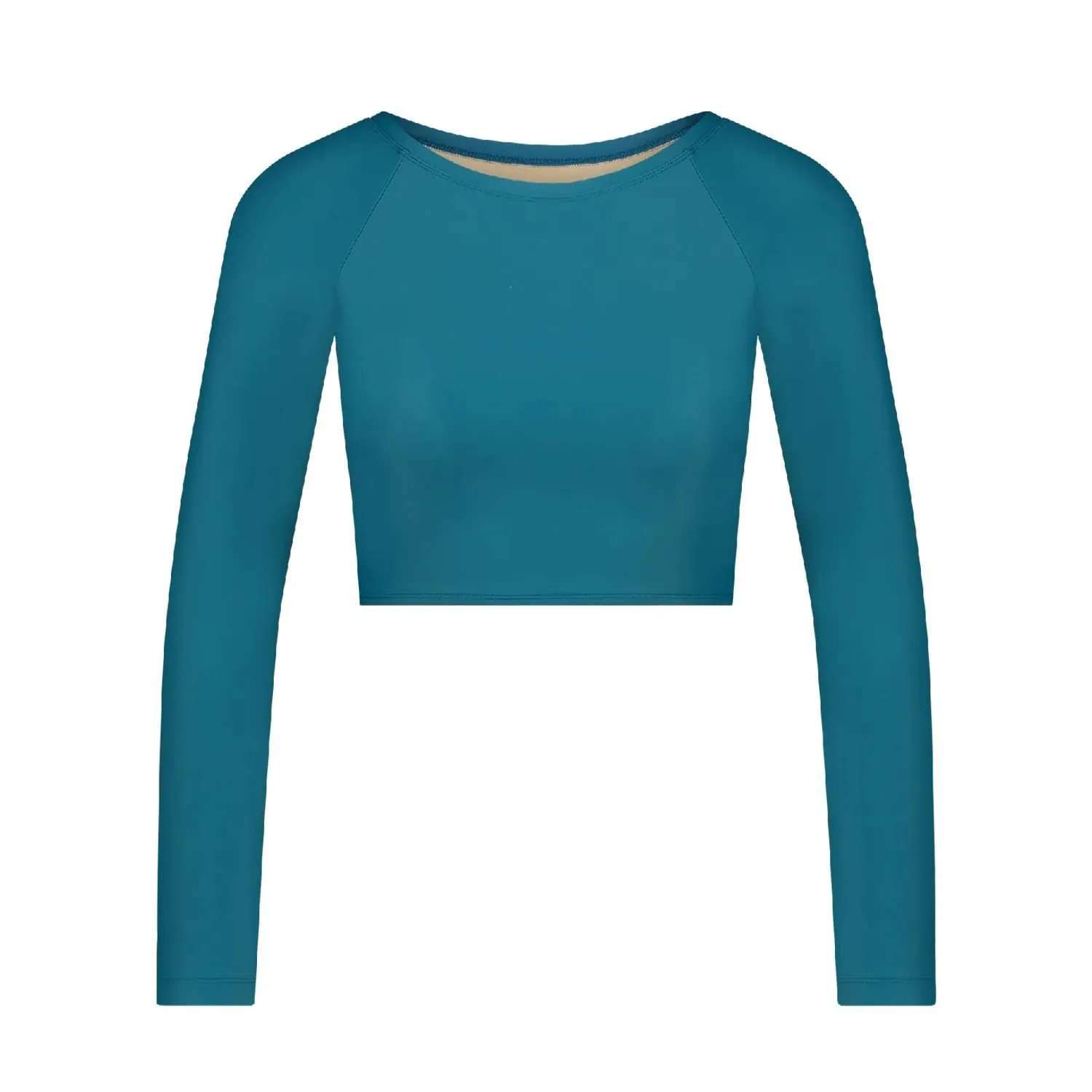 Wallien Cropped Rash Guard Teal