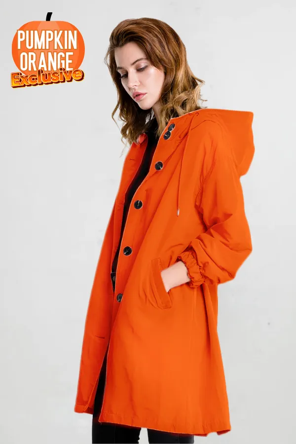 Water Resistant Hooded Oversized Windbreaker