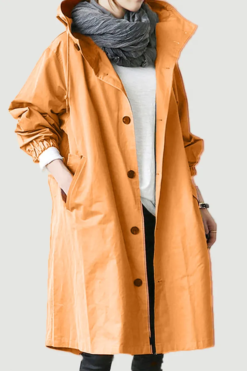 Water Resistant Hooded Oversized Windbreaker