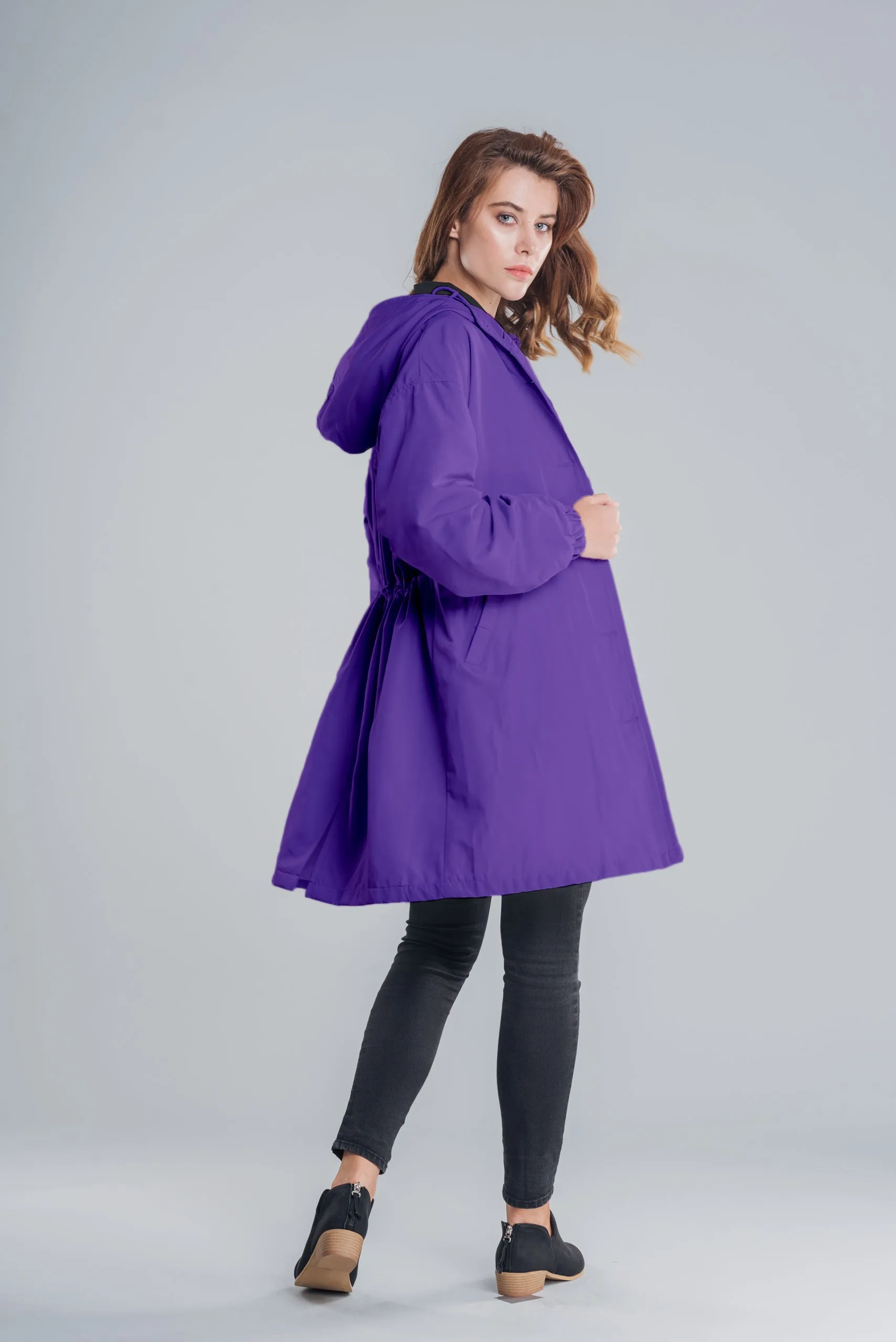 Water Resistant Hooded Oversized Windbreaker