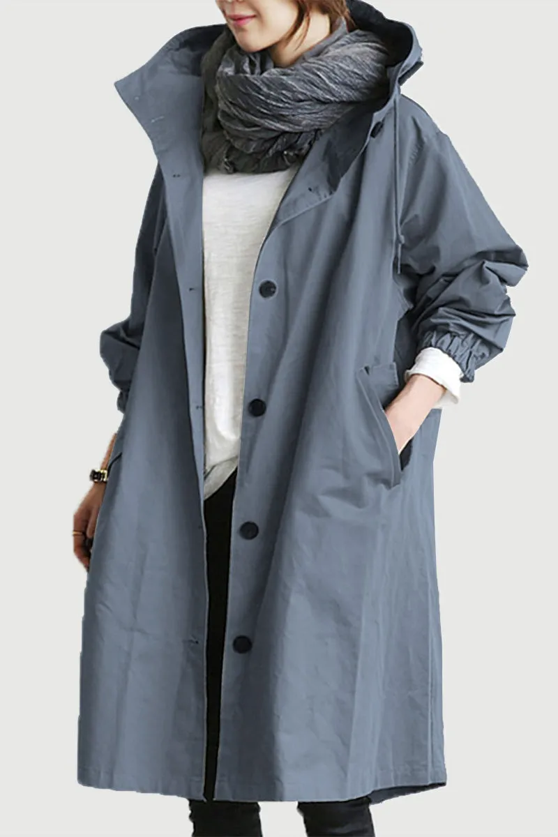 Water Resistant Hooded Oversized Windbreaker