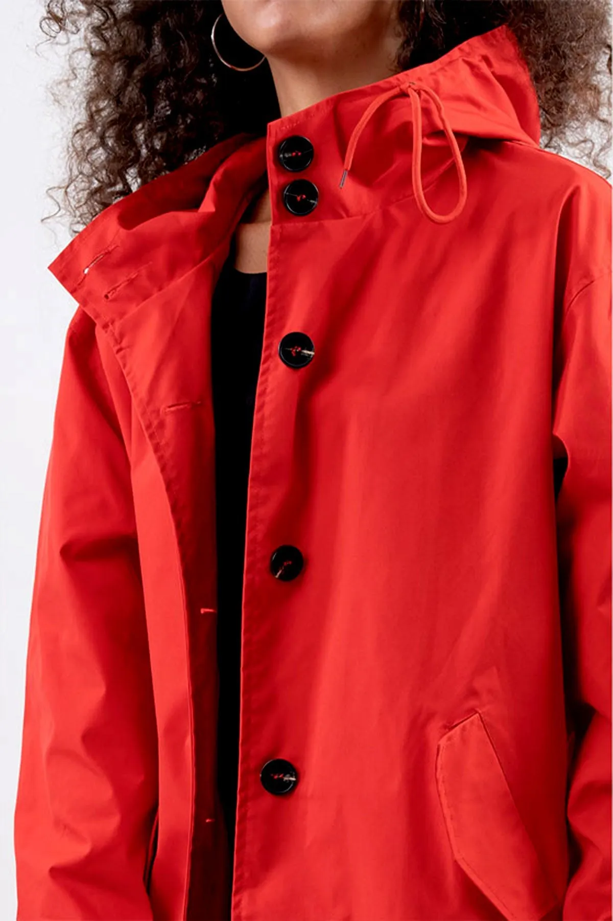 Water Resistant Hooded Oversized Windbreaker