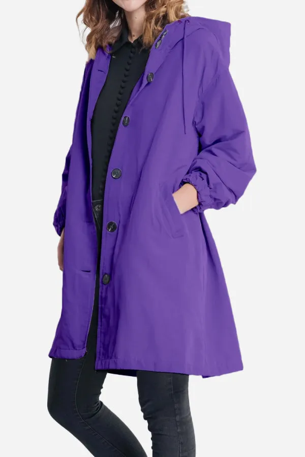 Water Resistant Hooded Oversized Windbreaker