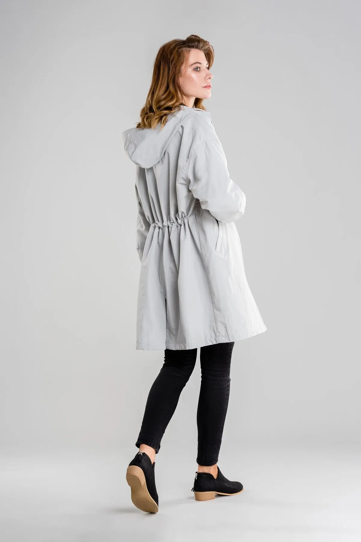 Water Resistant Hooded Oversized Windbreaker