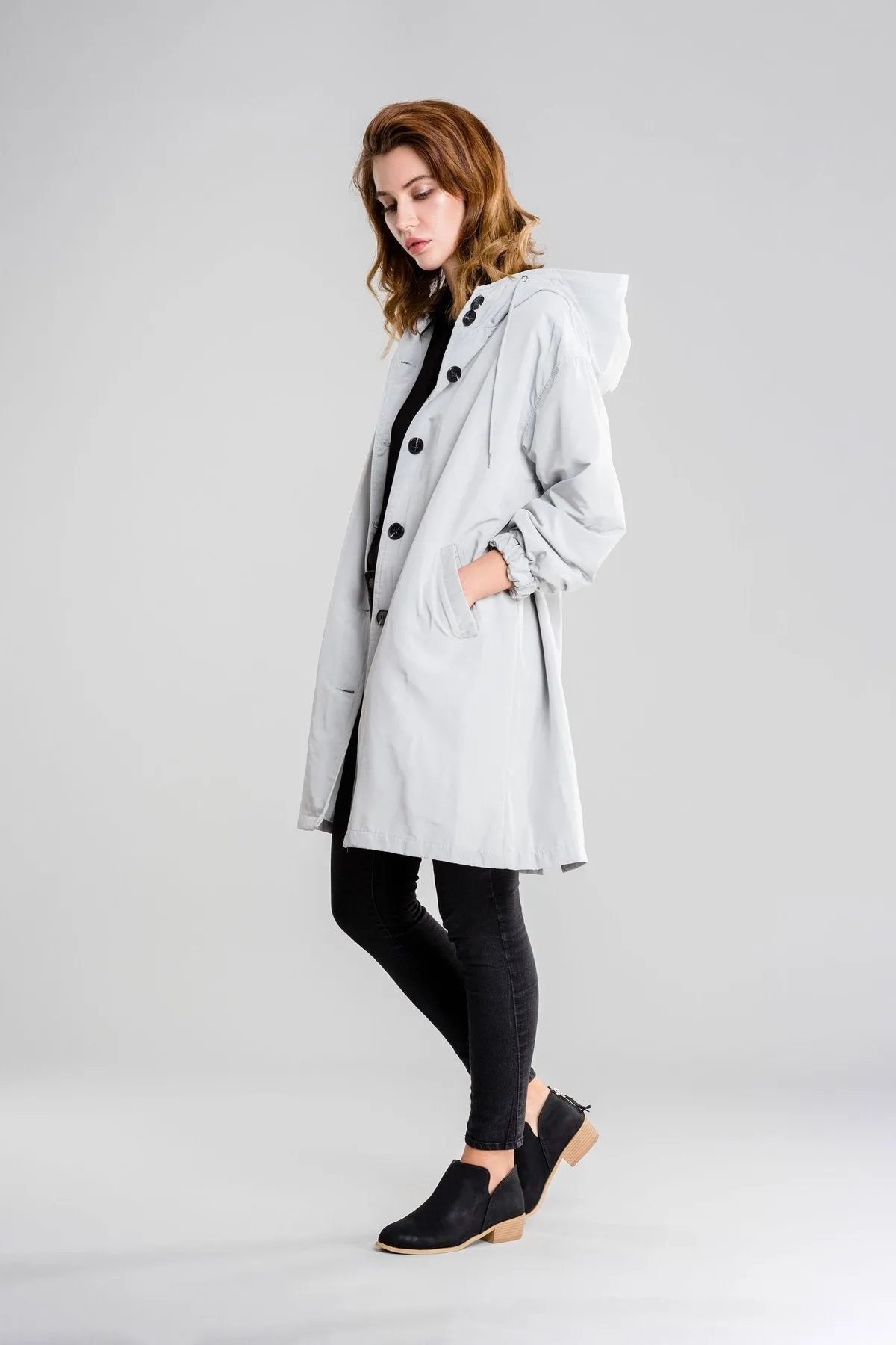 Water Resistant Hooded Oversized Windbreaker