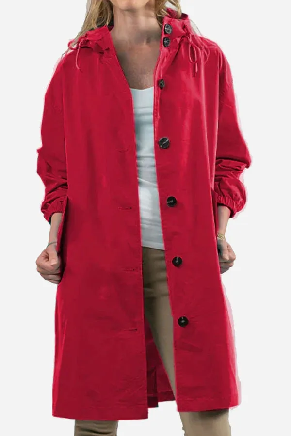 Water Resistant Hooded Oversized Windbreaker