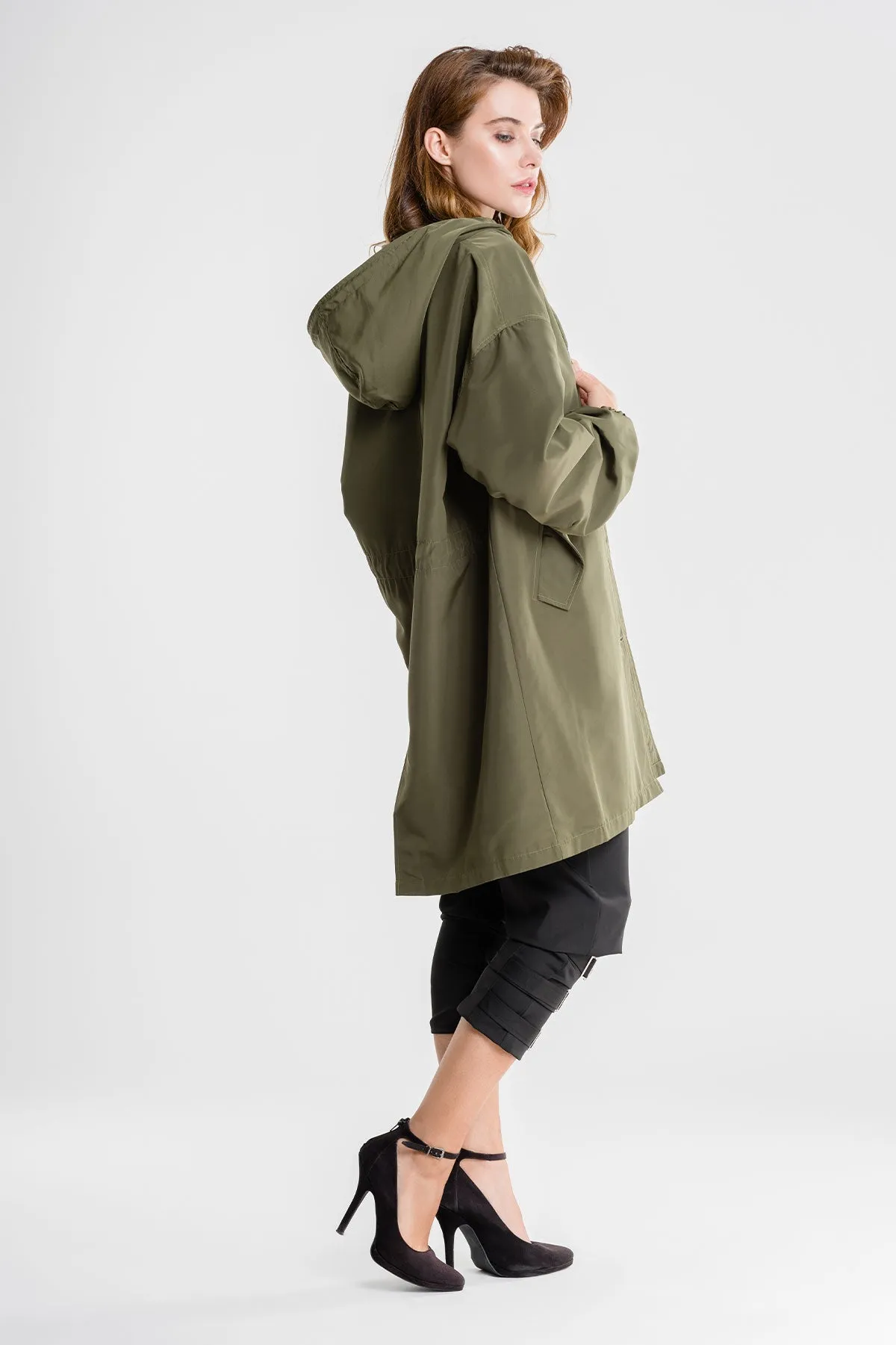 Water Resistant Hooded Oversized Windbreaker