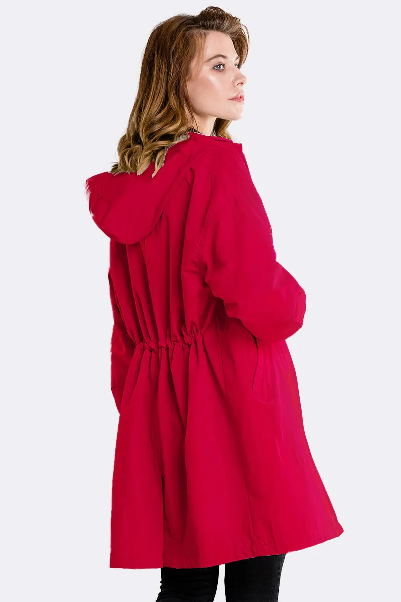 Water Resistant Hooded Oversized Windbreaker