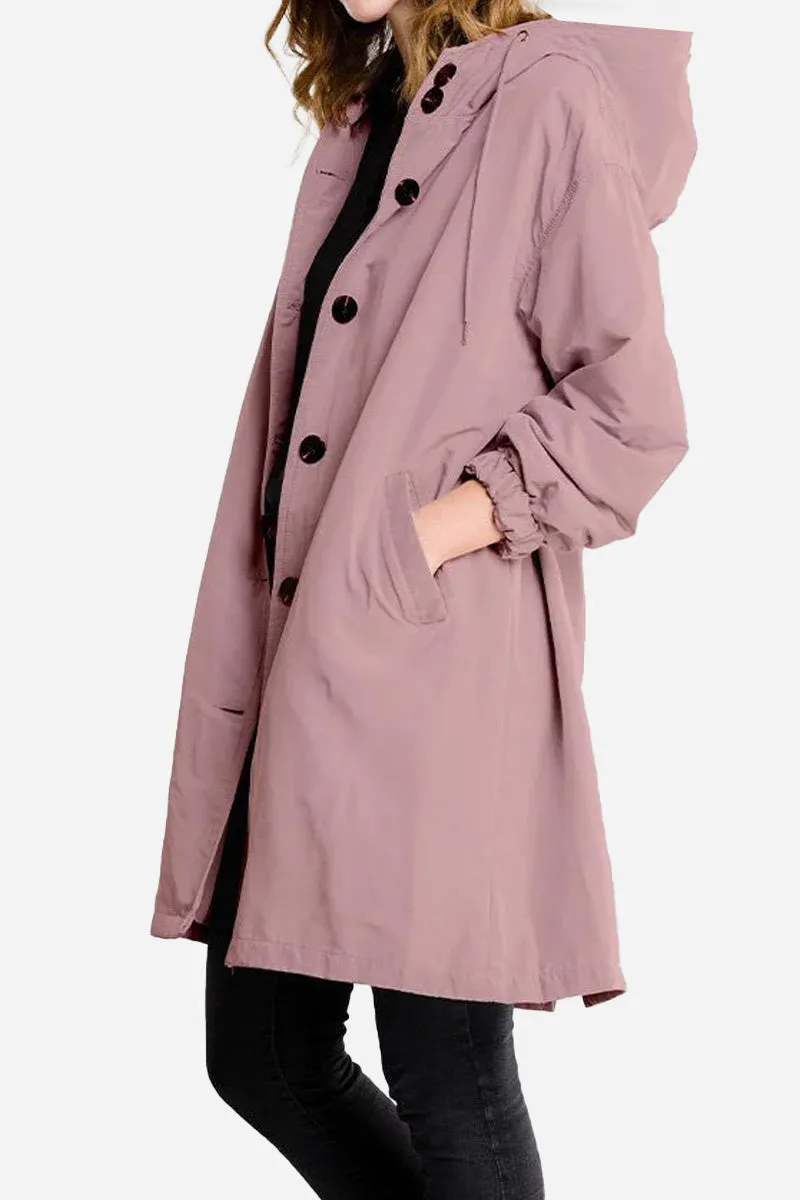 Water Resistant Hooded Oversized Windbreaker
