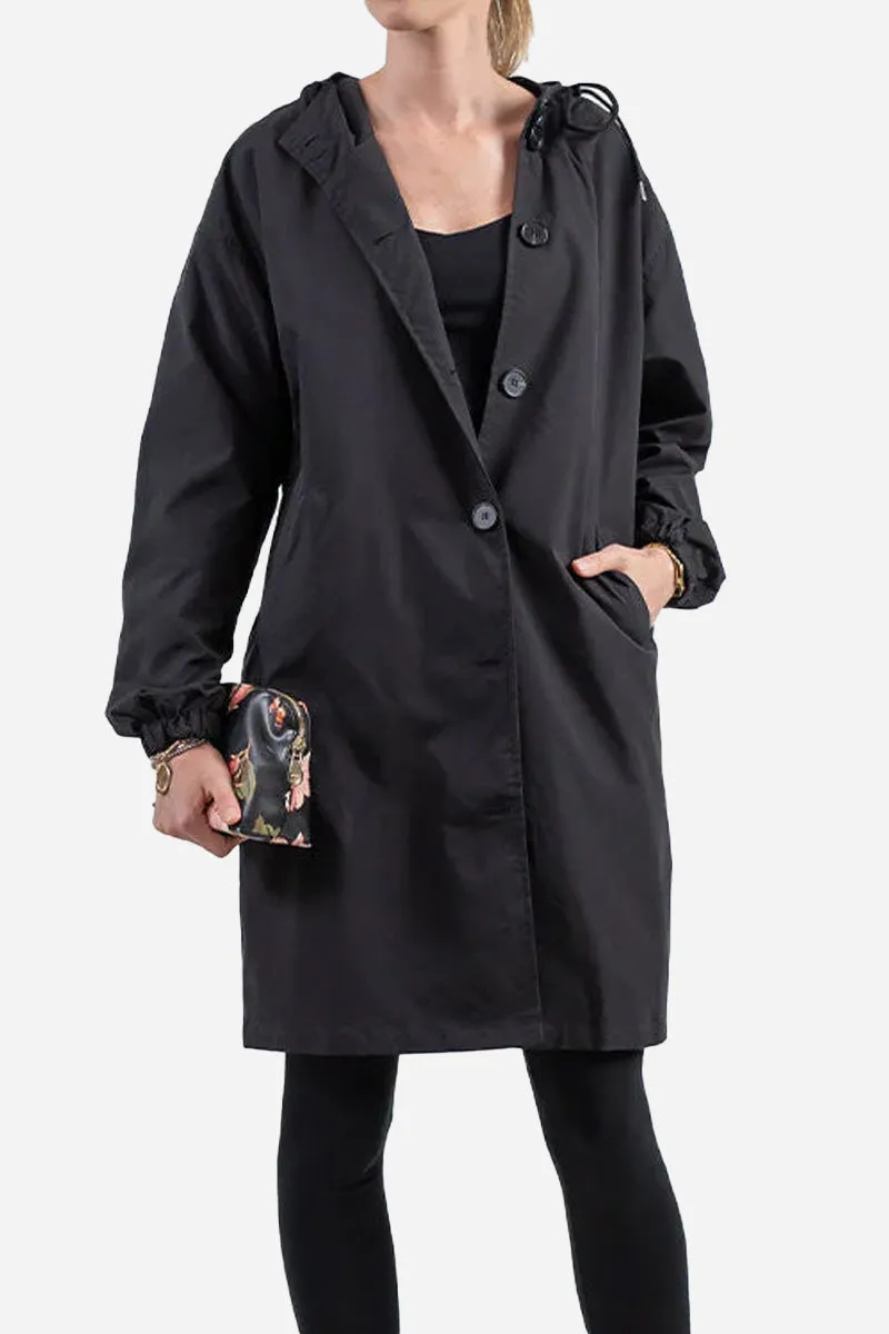 Water Resistant Hooded Oversized Windbreaker