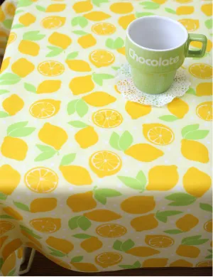 Waterproof Fabric Lemons on Yellow By the Yard 39425