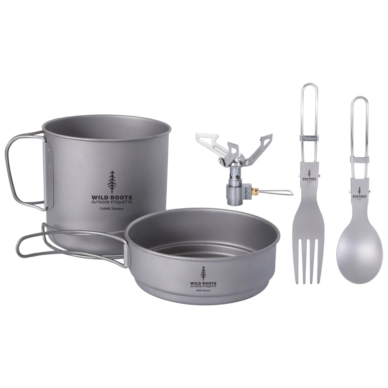 Wild Roots Ultimate Lightweight Titanium Cooking Pan Set