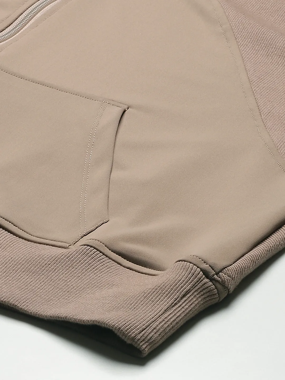 Women's Taupe Solid Sporty Quick Dry Jacket