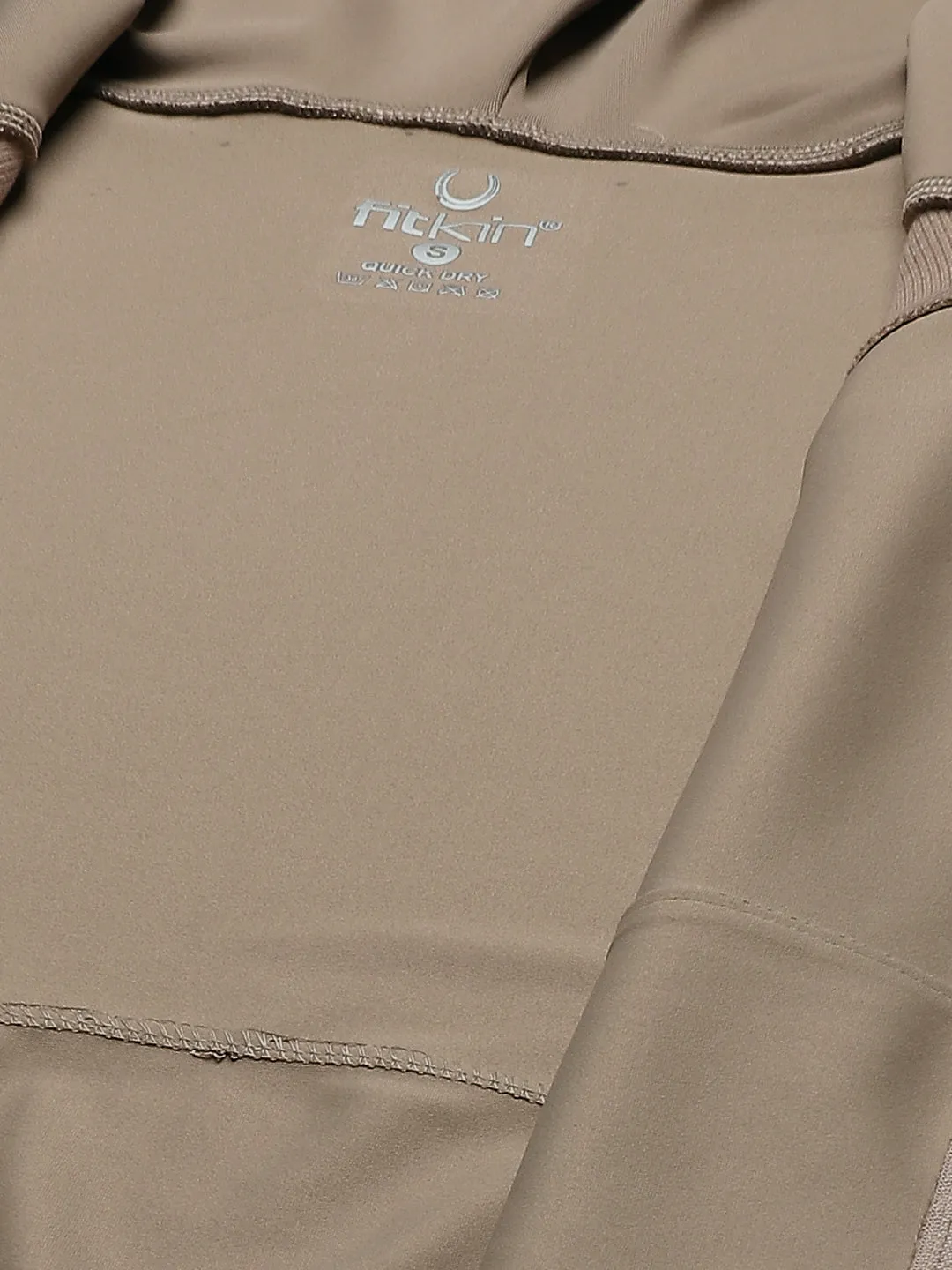 Women's Taupe Solid Sporty Quick Dry Jacket