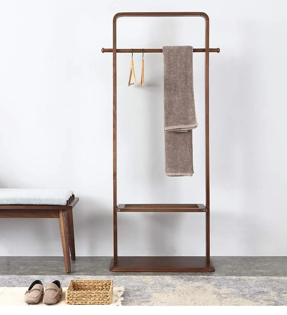 WPQW - Coat Rack Solid Wood Coat Rack Bedroom Floor Storage Hanger Simple Clothes Rack Home Hanger - 5058 (Color : B)