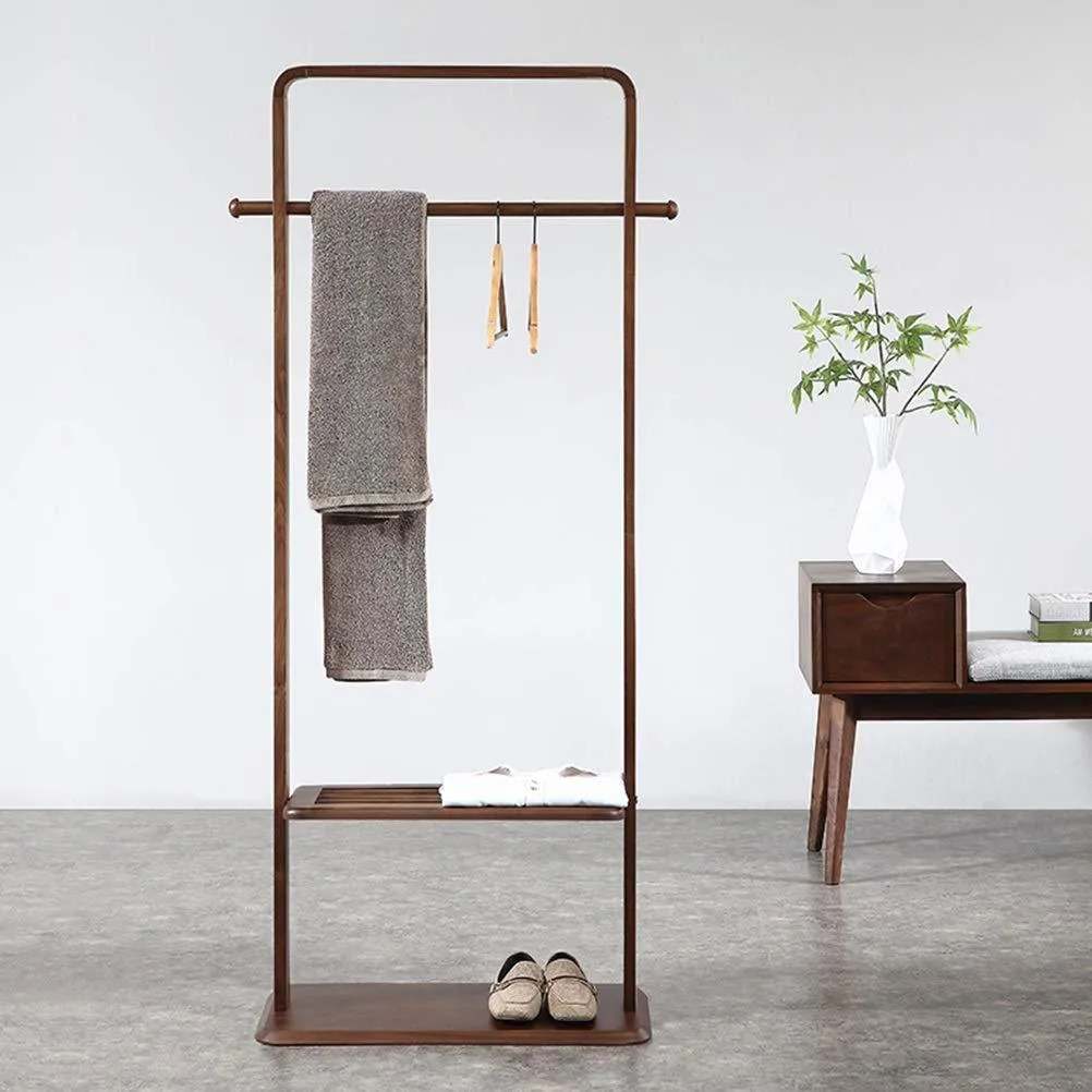 WPQW - Coat Rack Solid Wood Coat Rack Bedroom Floor Storage Hanger Simple Clothes Rack Home Hanger - 5058 (Color : B)