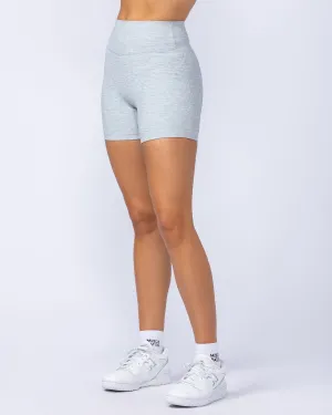 Zero Rise Rib Midway Shorts - Grey Marl