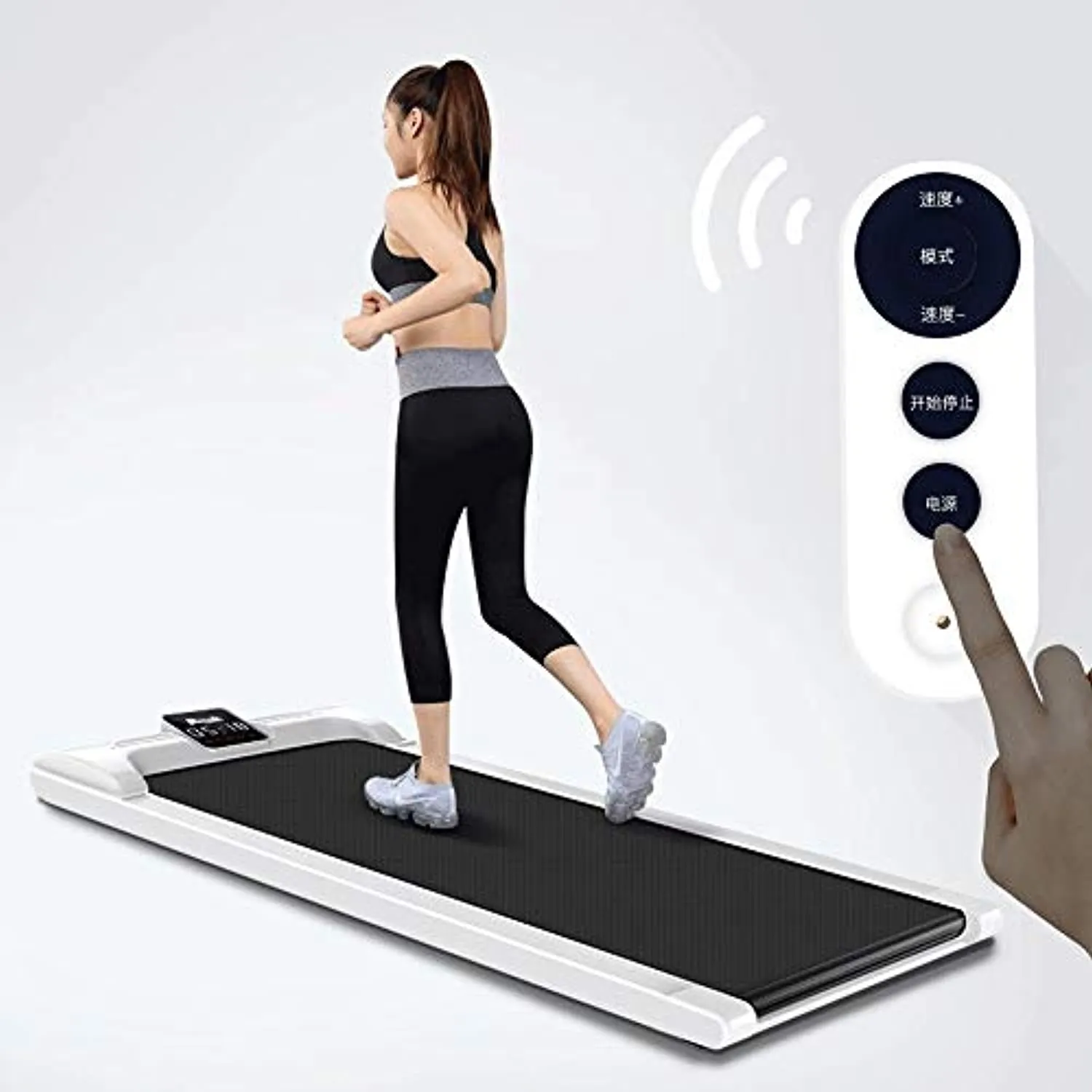 Zzfni Treadmill Multi-Function Gym Stepper Walking Fitness Treadmills Mini Home Treadmill Body Building Running Simple Walking Machine Foldable Treadmill (Color : White)